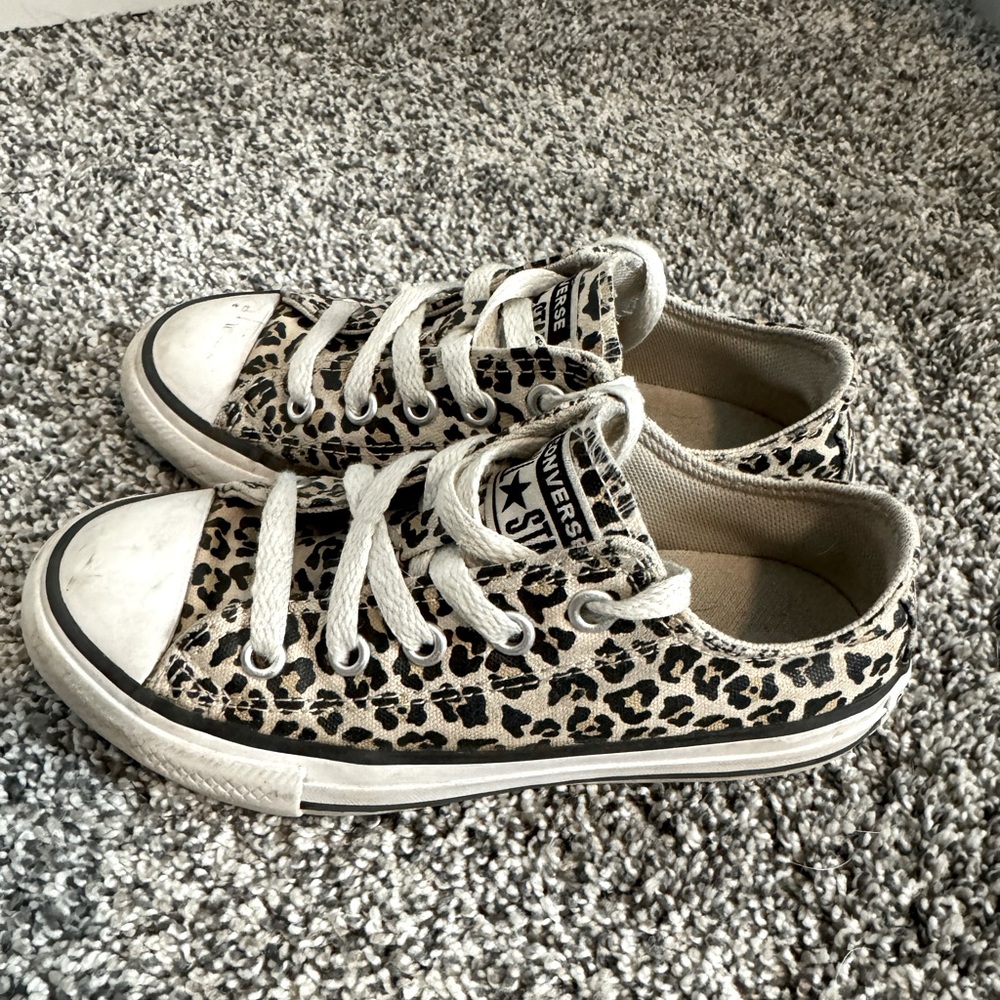 Girls Cheetah Converse